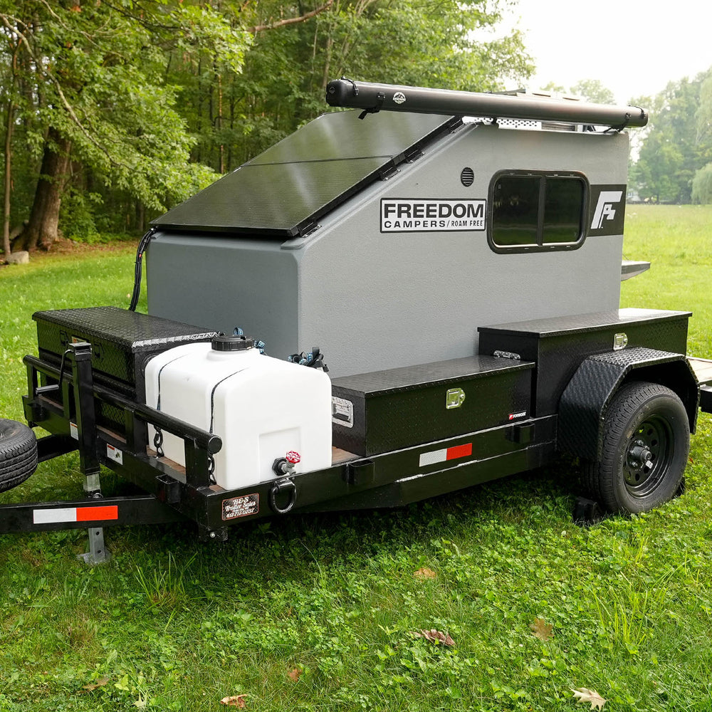 Freedom Camper mounted on a utility trailer